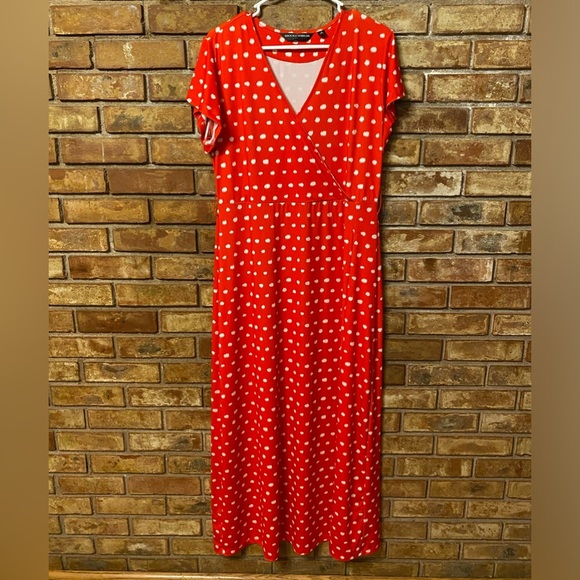 Red Polka Dot Maxi Dress - Picture 1 of 9
